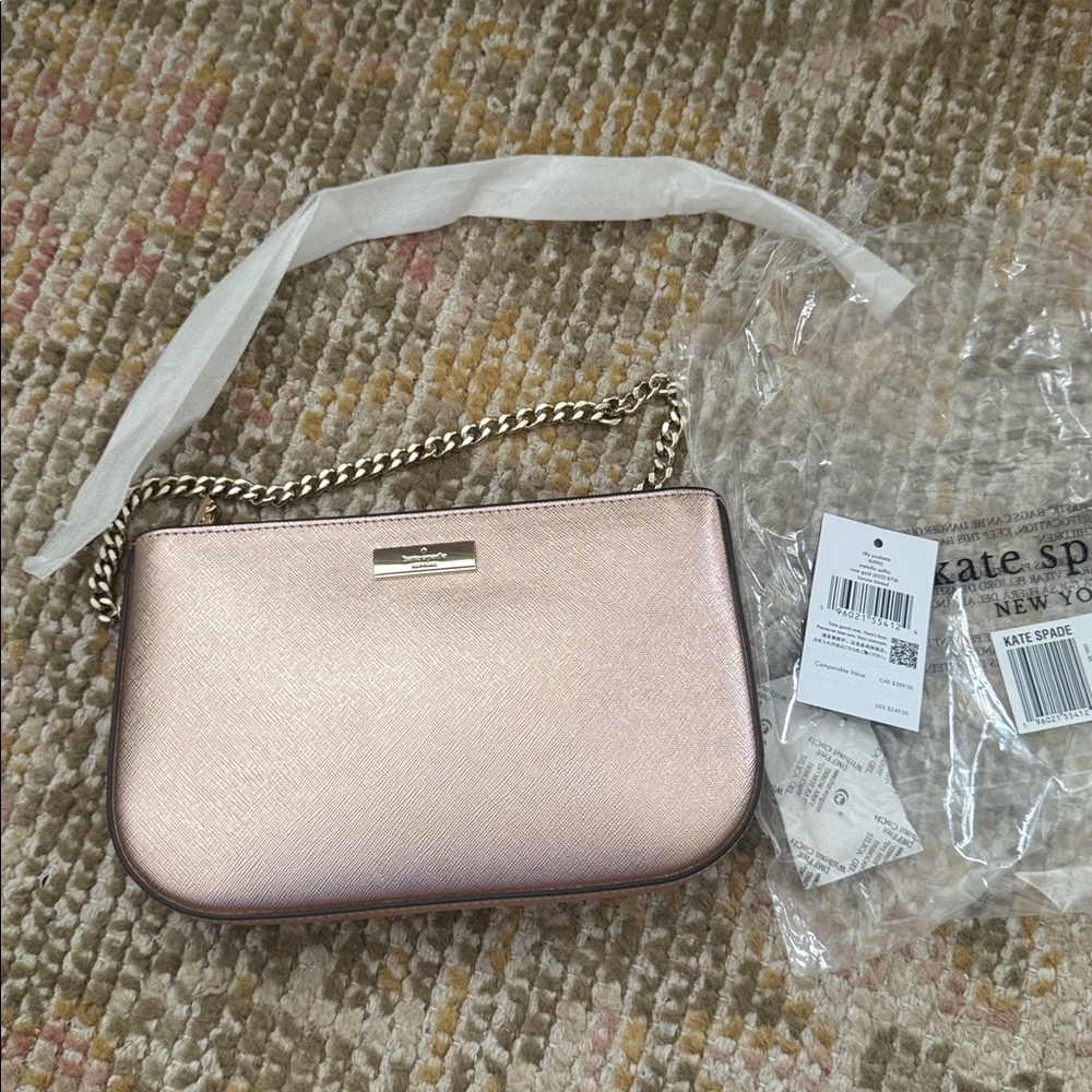 Kate Spade Metallic rose gold Shoulder Bag